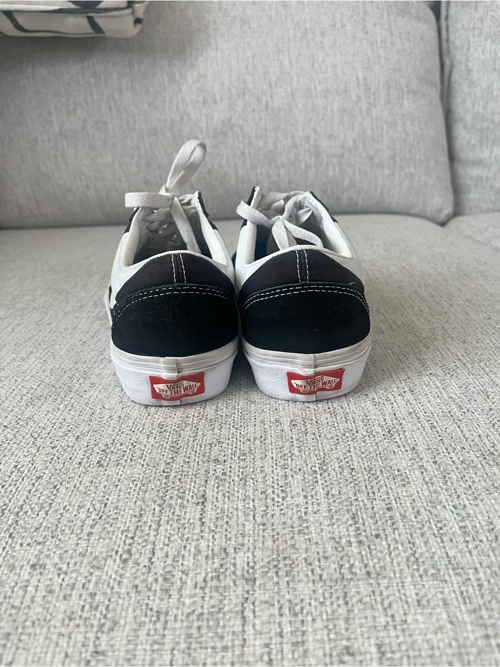 Vans Black & White Low-Top Skate Sneakers